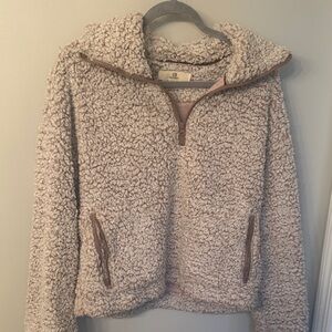 Cozy Sherpa Quarter Zip-Up Jacket